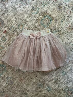 Deux par Deux Champagne Glitter Tulle Tutu Skirt | Size 5 (110 cm)
